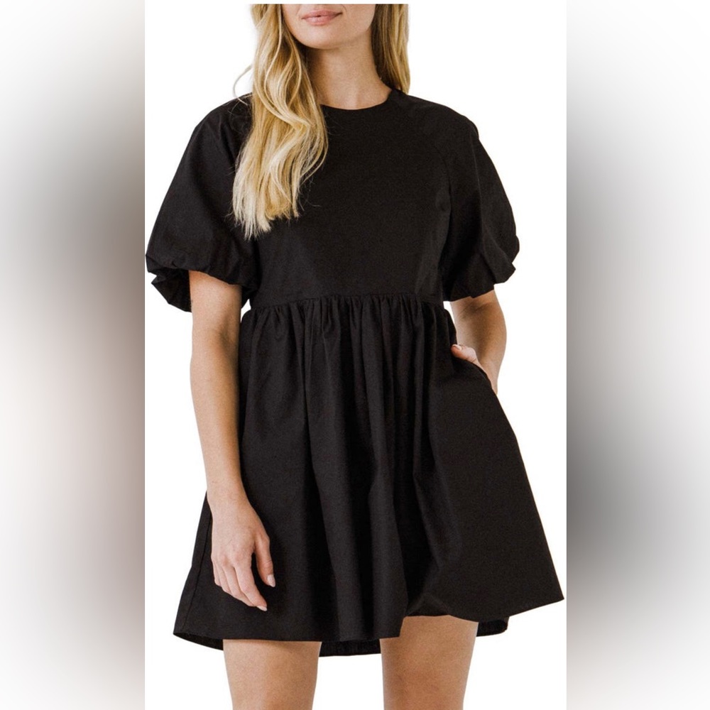 English Factory ballon sleeve mini  dress , S